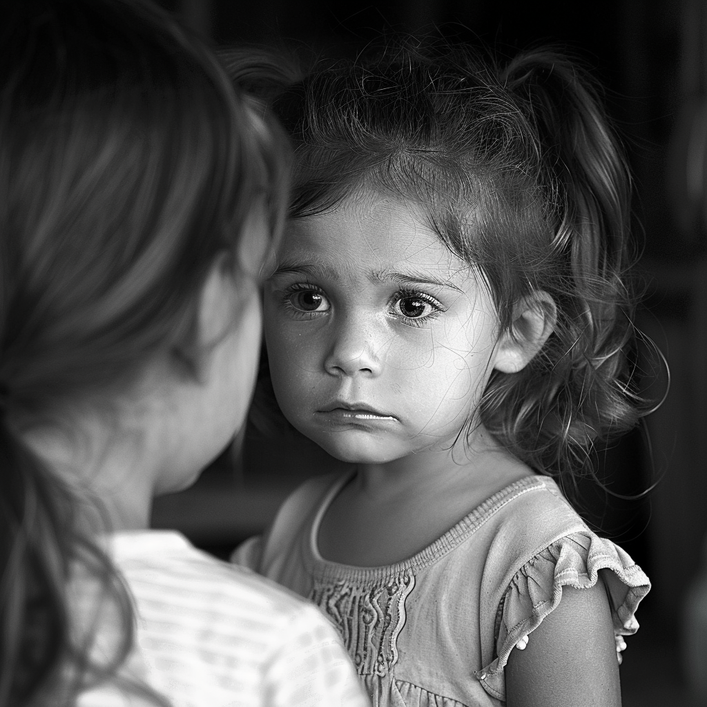 young girl talking bored friend