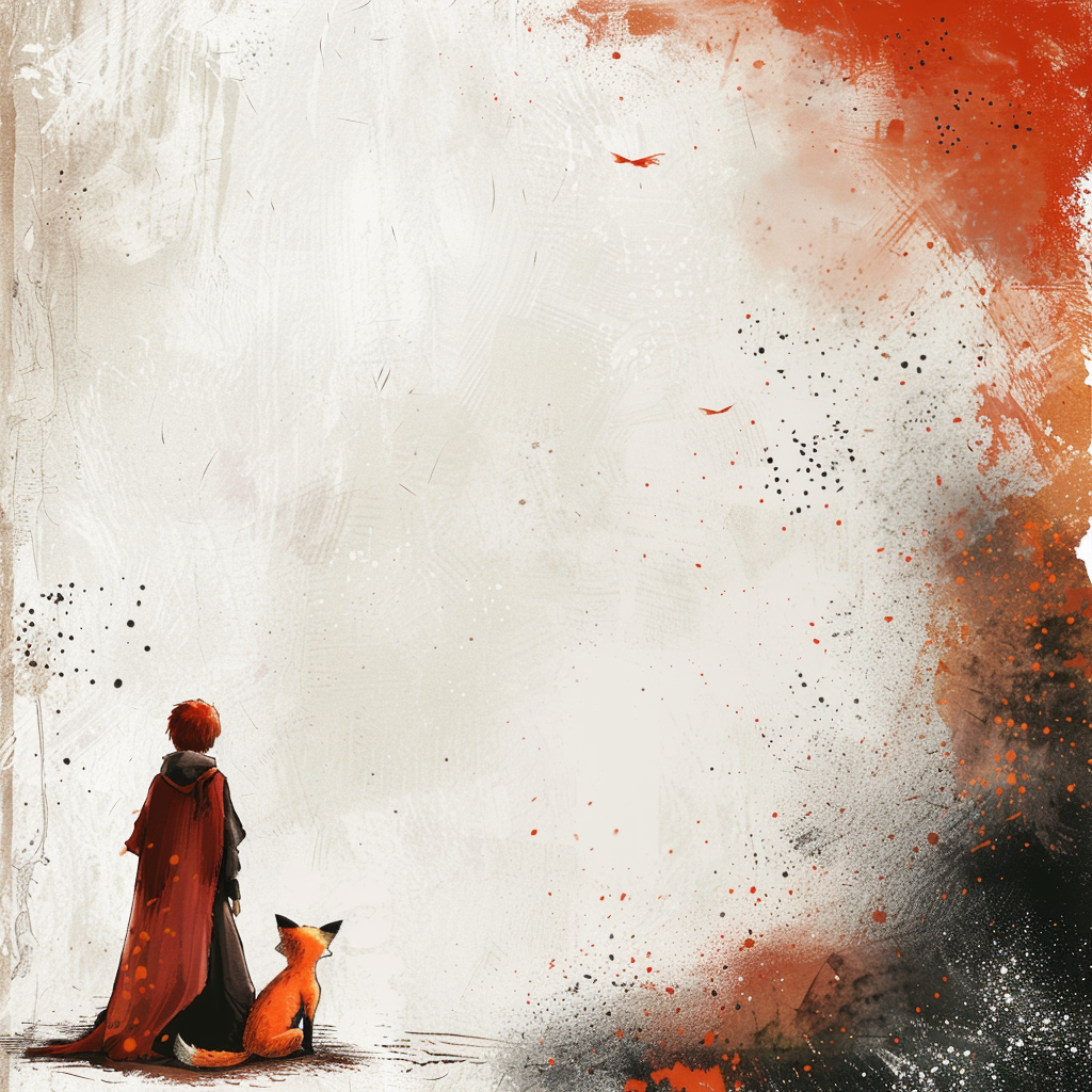 Little Prince Fox Poetry Background