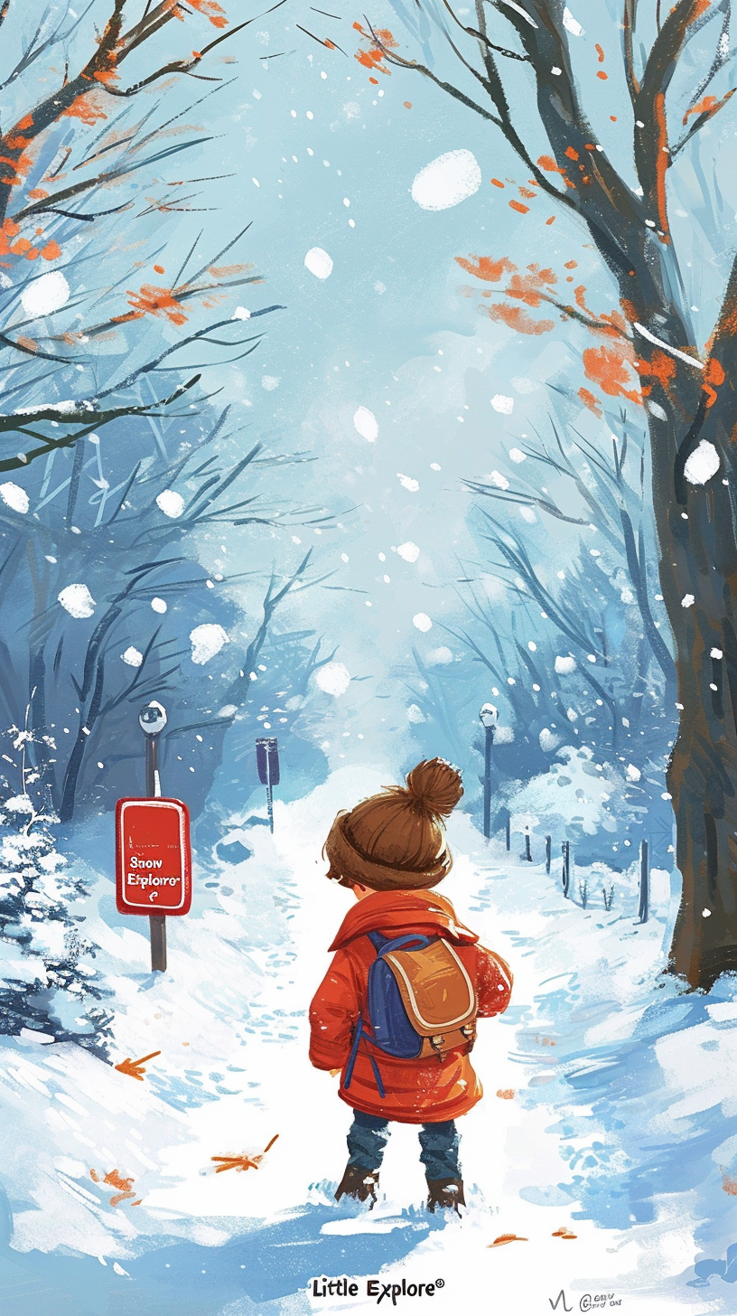 Cute little snow explorer poster