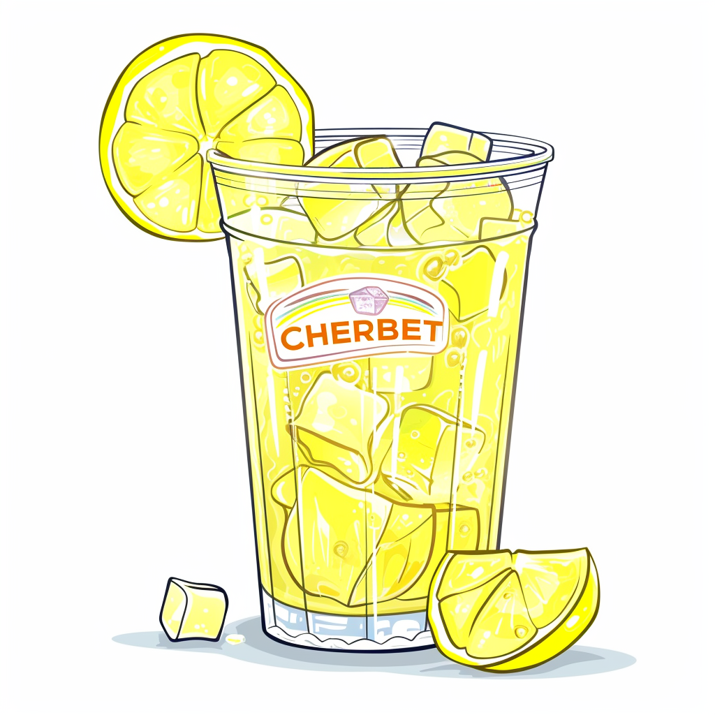 Lemonade in transparent plastic cup