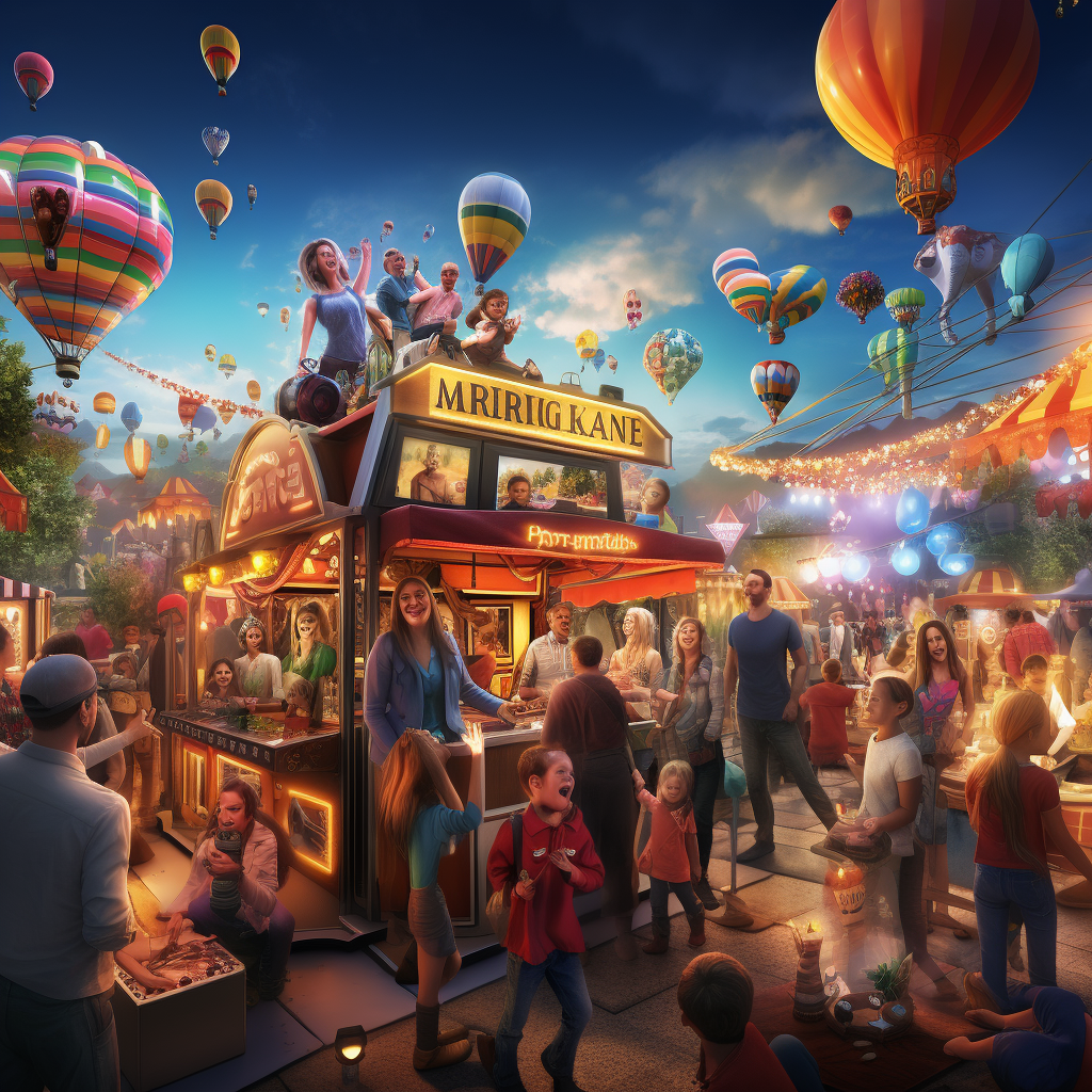 Children enjoying carnival games together