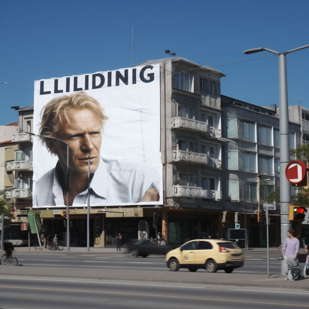 Vibrant living billboard showcasing unique advertising concept