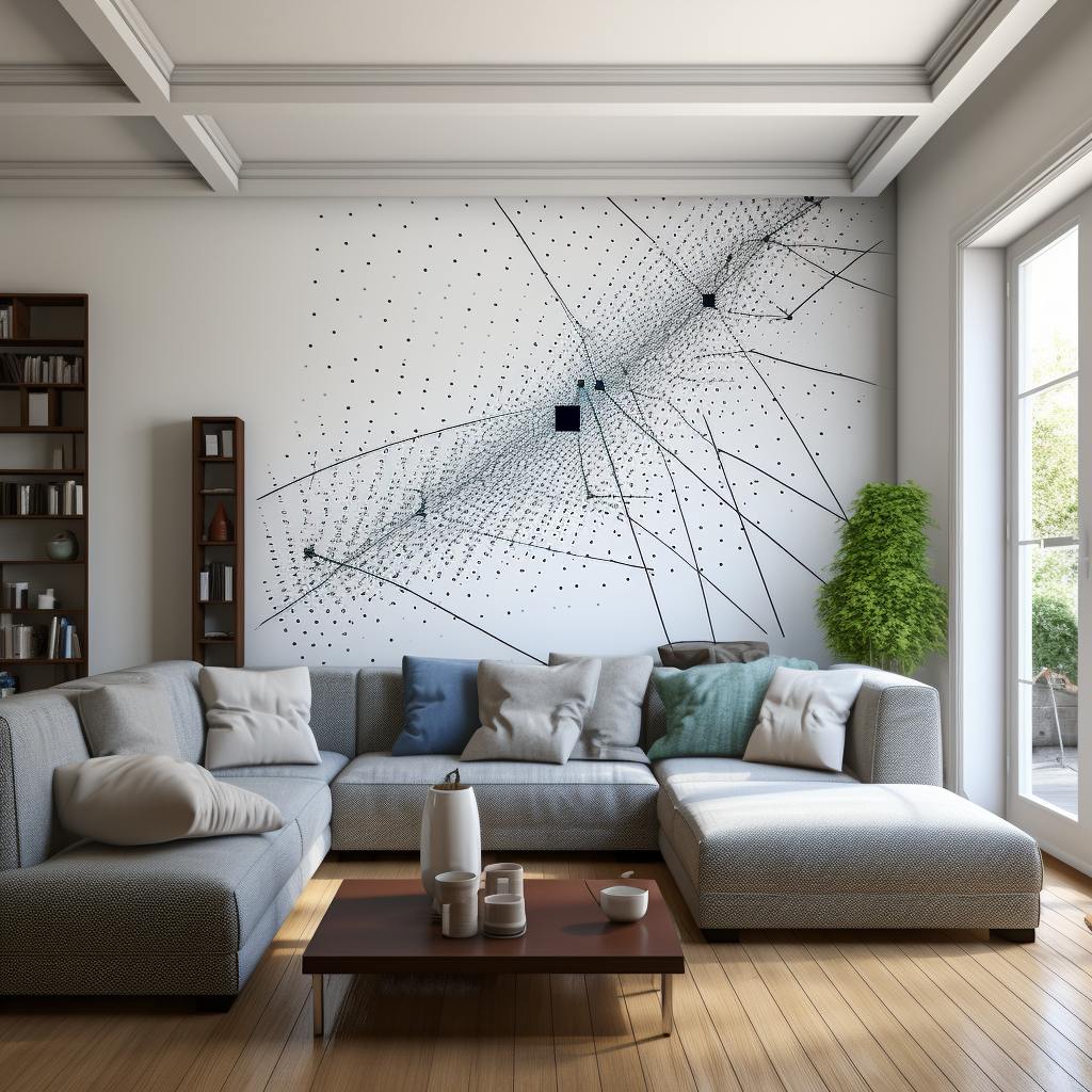 Living room with dotted graphs