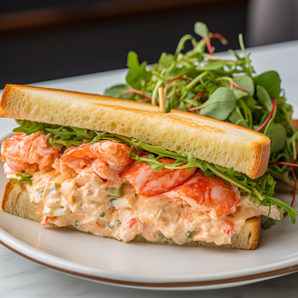 Succulent Lobster Sandwich on Plate