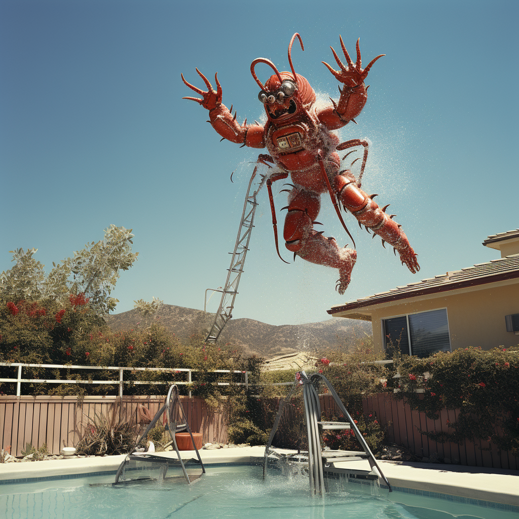 Lobster Man Diving Belly Flop