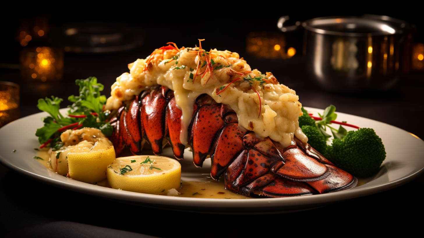 Delicious Lobster Tail with Roasted Hazelnuts