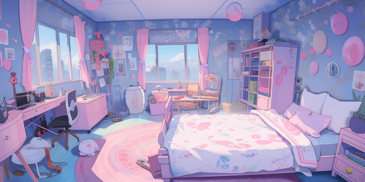 Lofi Girl Bedroom 360 Degree