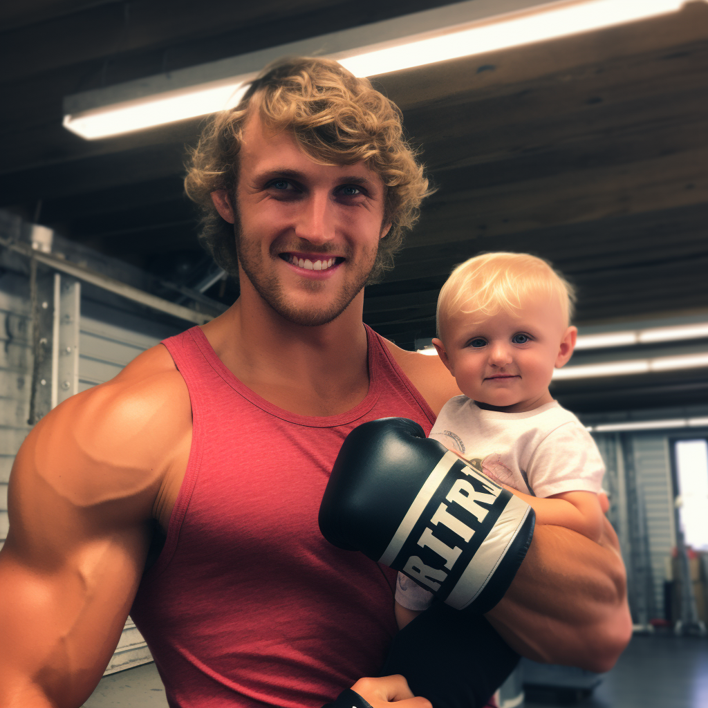 Logan Paul boxing a baby