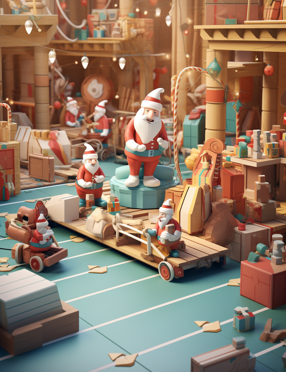 Elf Toy Loaders at Santa's Workshop