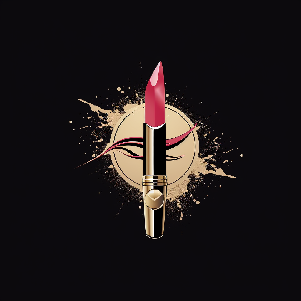 Logo badge with lipstick, high heel shoes, and bullet