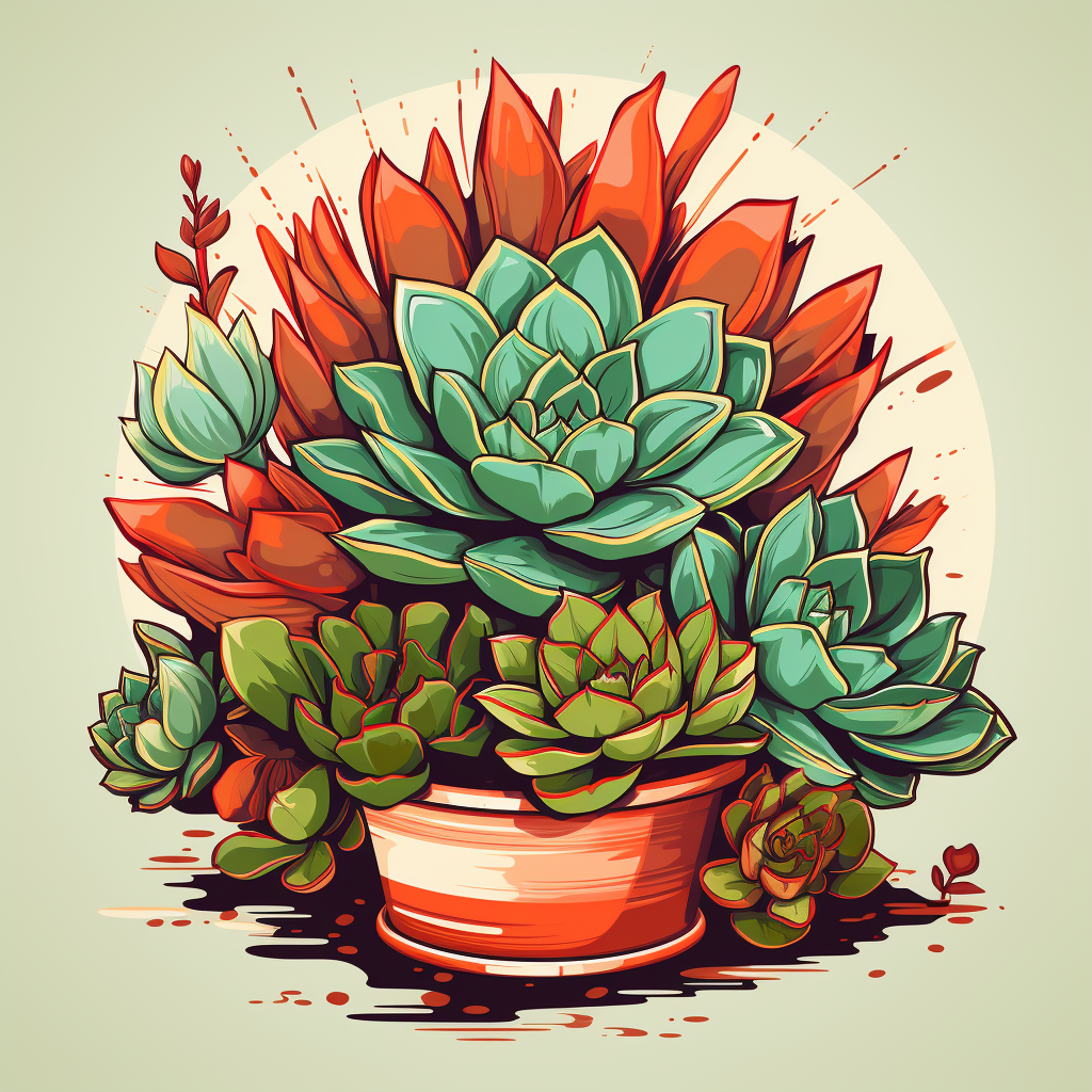 Stunning logo graphic with succulent plant