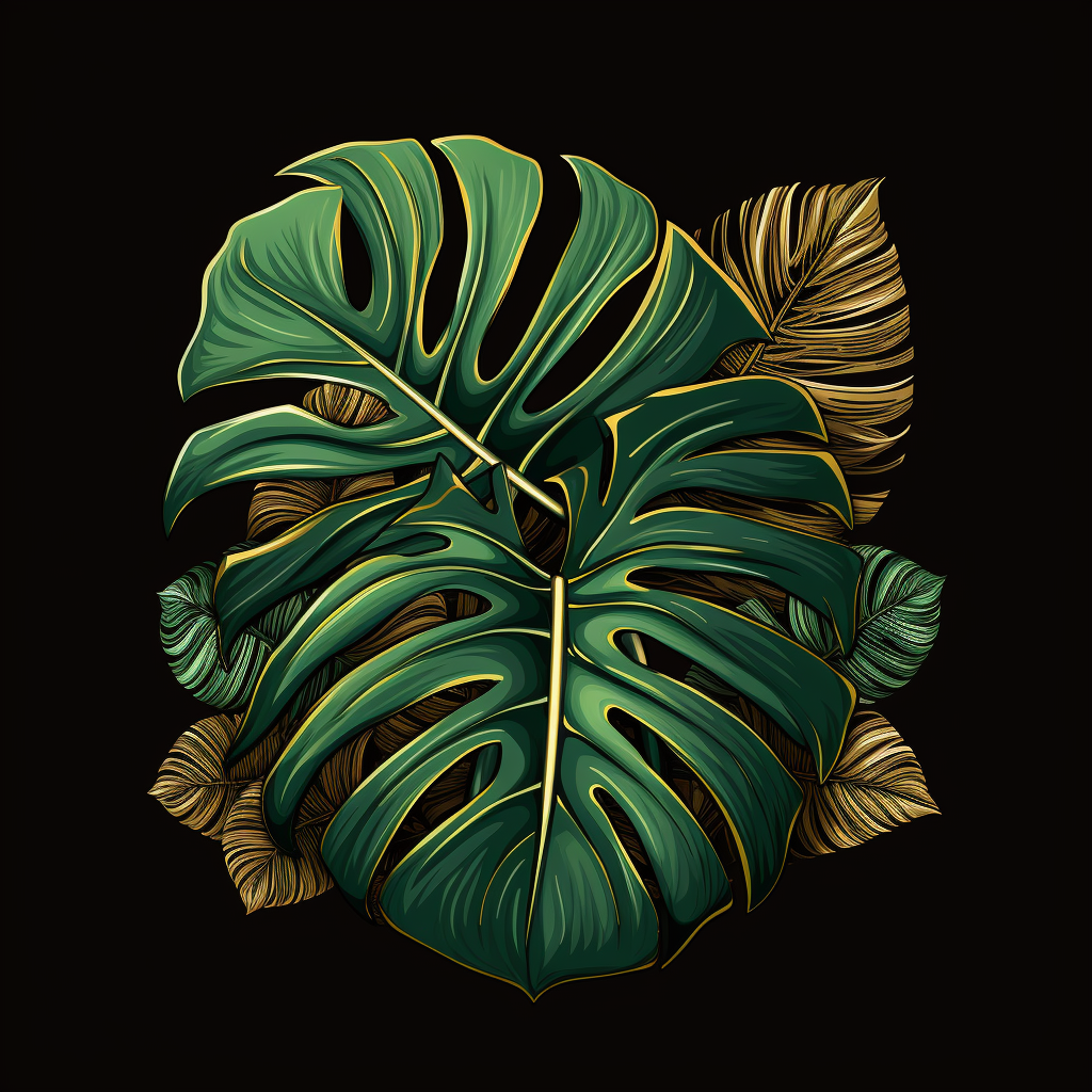 Monstera logo in black