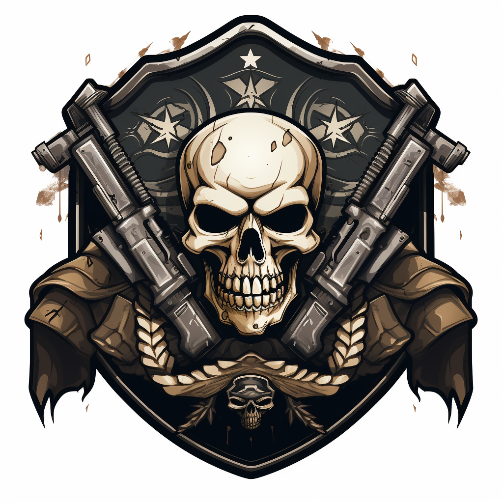 Logo shield with skull and bandage