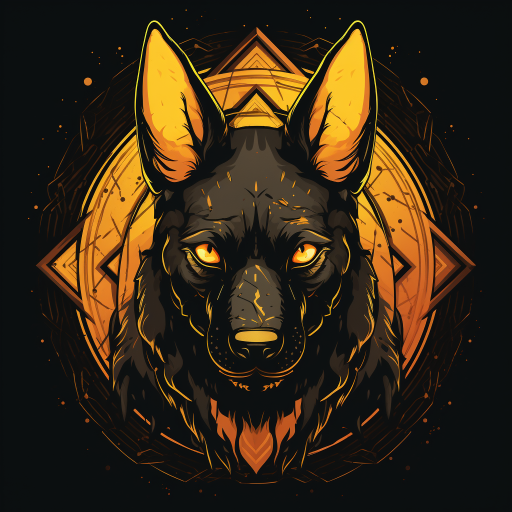 Belgian Malinois with Demon Logo