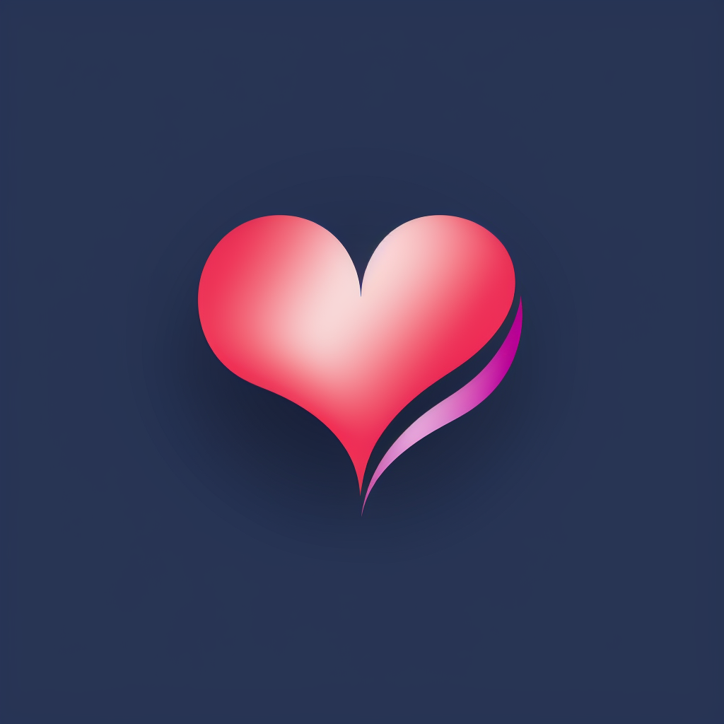 Minimalist Logo with Digital Heart