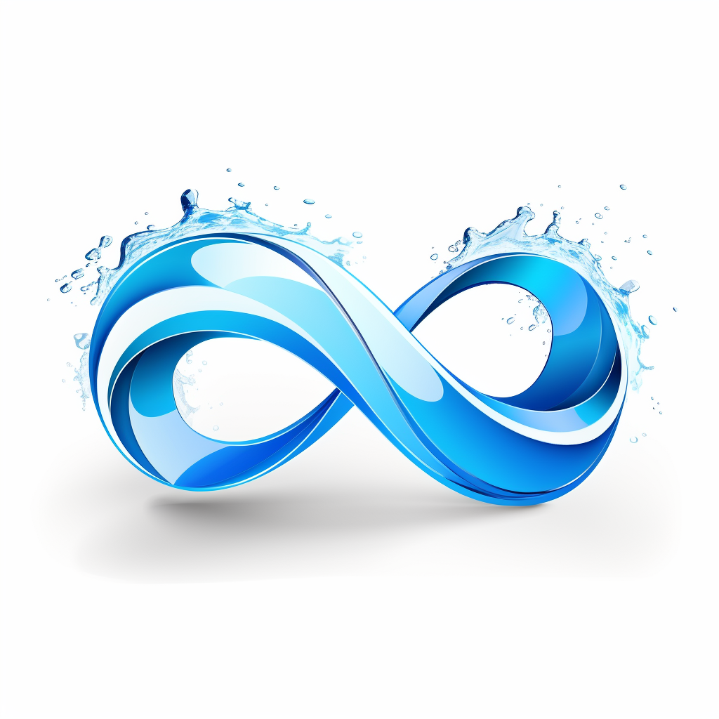 Logo with Water Wave Infinity Sign