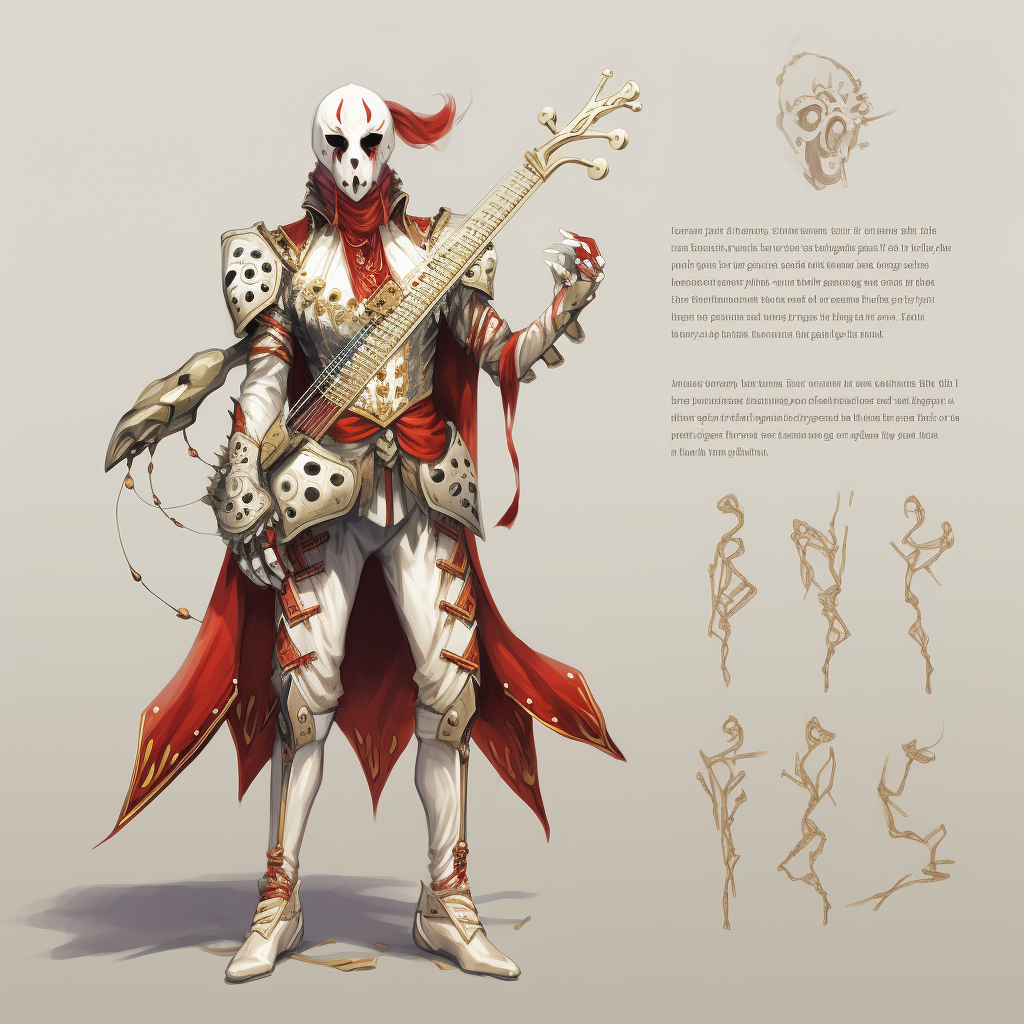 Image of Loko, the badass feminine harlequin bard