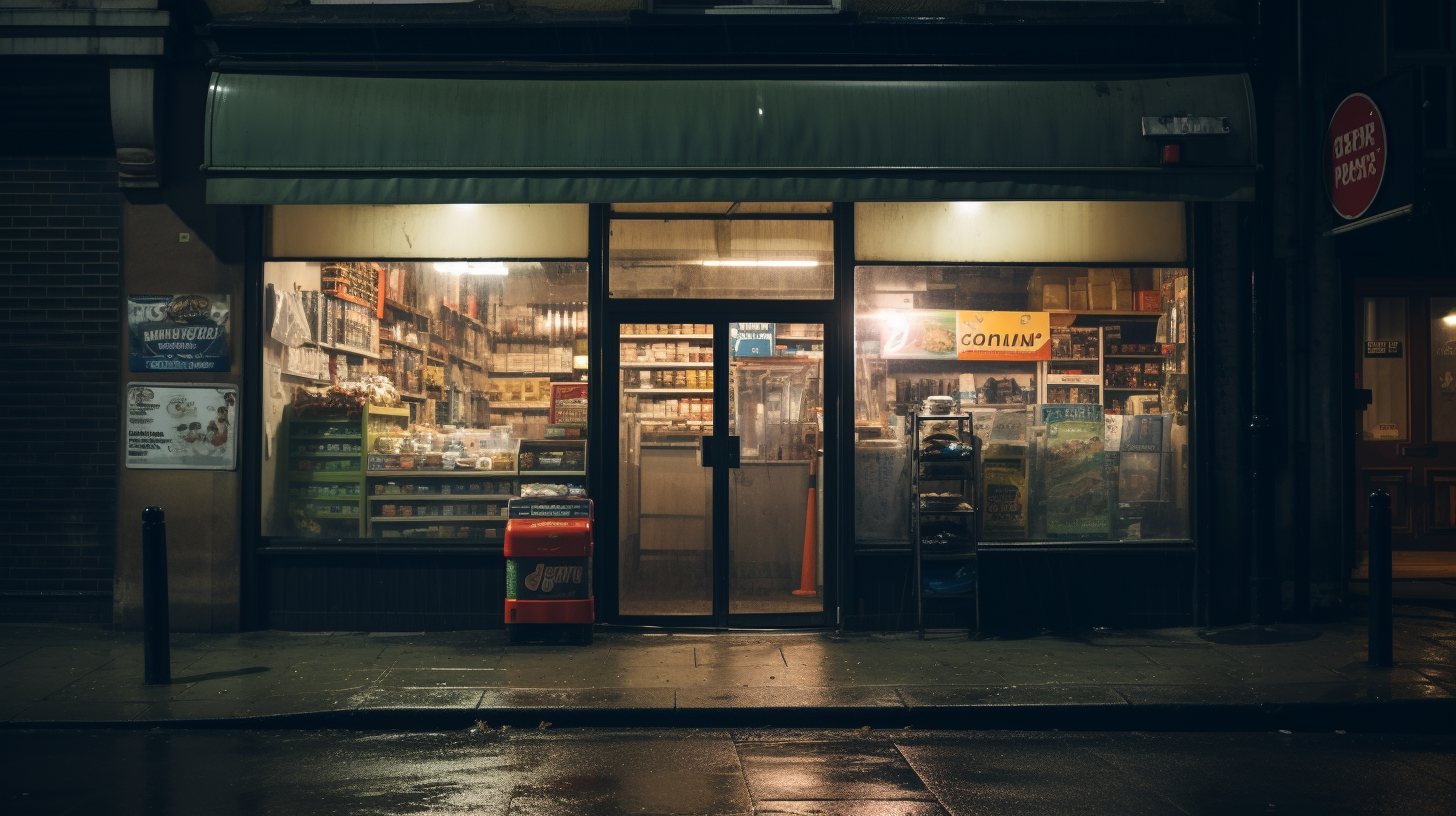 Ethereal London Corner Shop Night