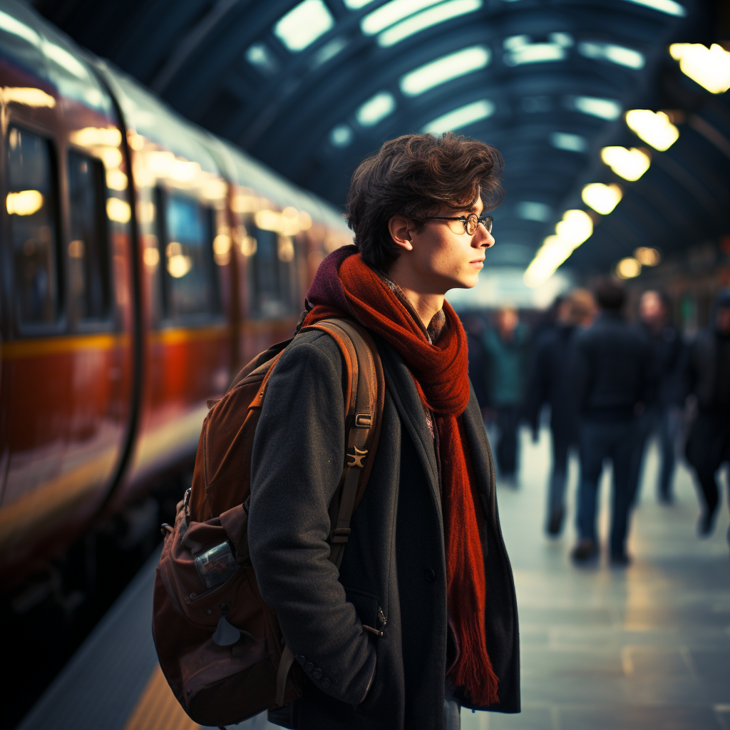 Train in London with Harry Potter vibes