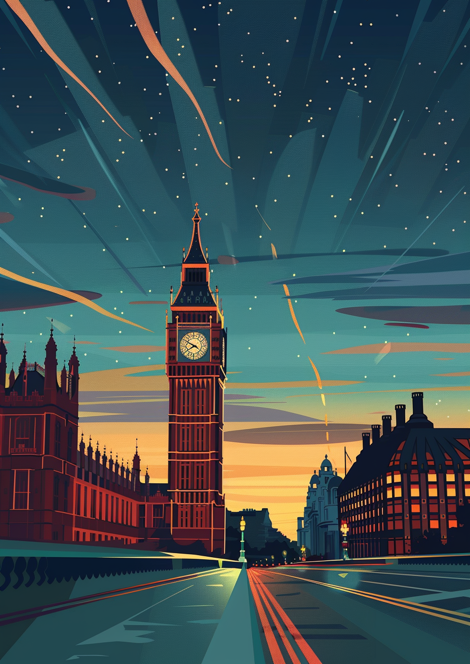 Modern Big Ben Illustration