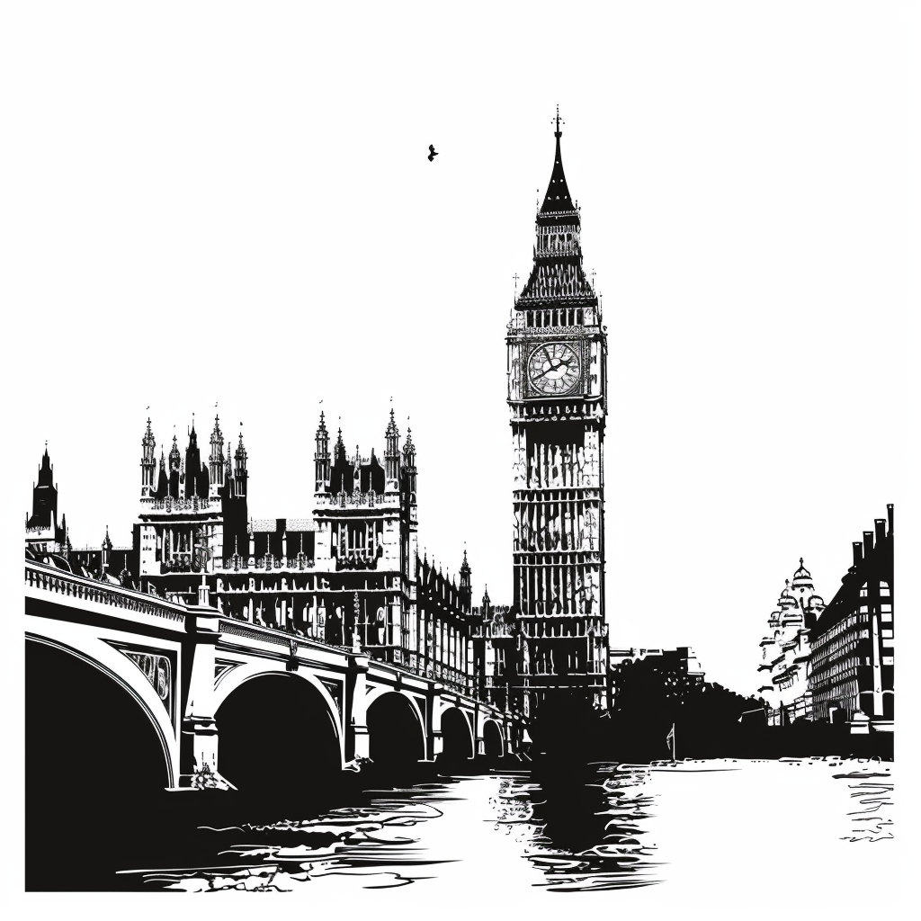 London Big Ben Vector Illustration