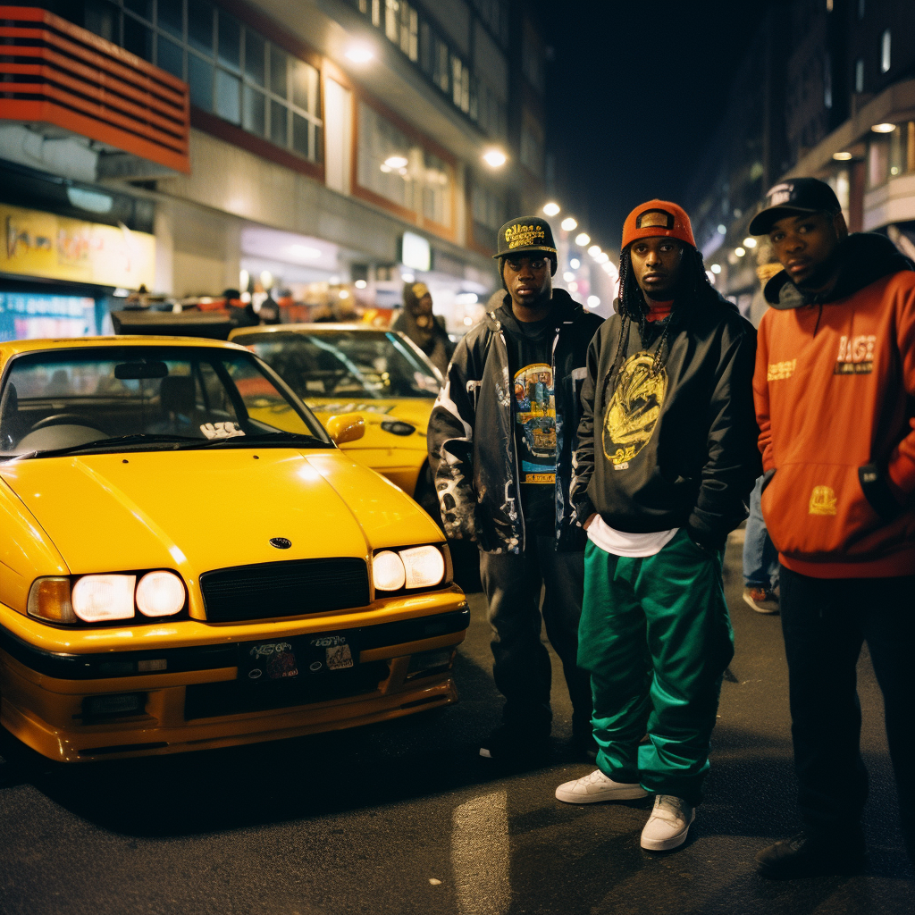 Night shot of London's Jamaican Drill underground scene