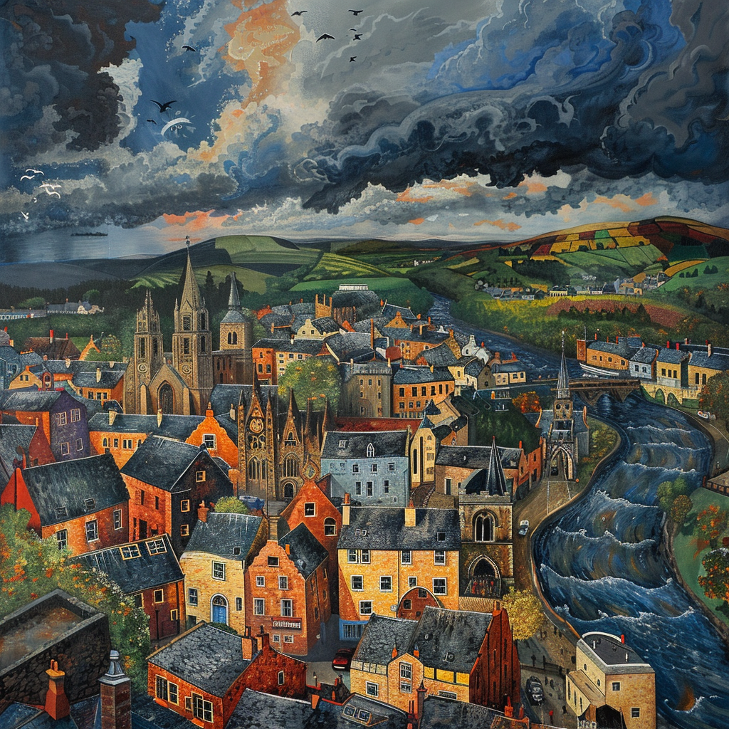 Beautiful Londonderry City Painting