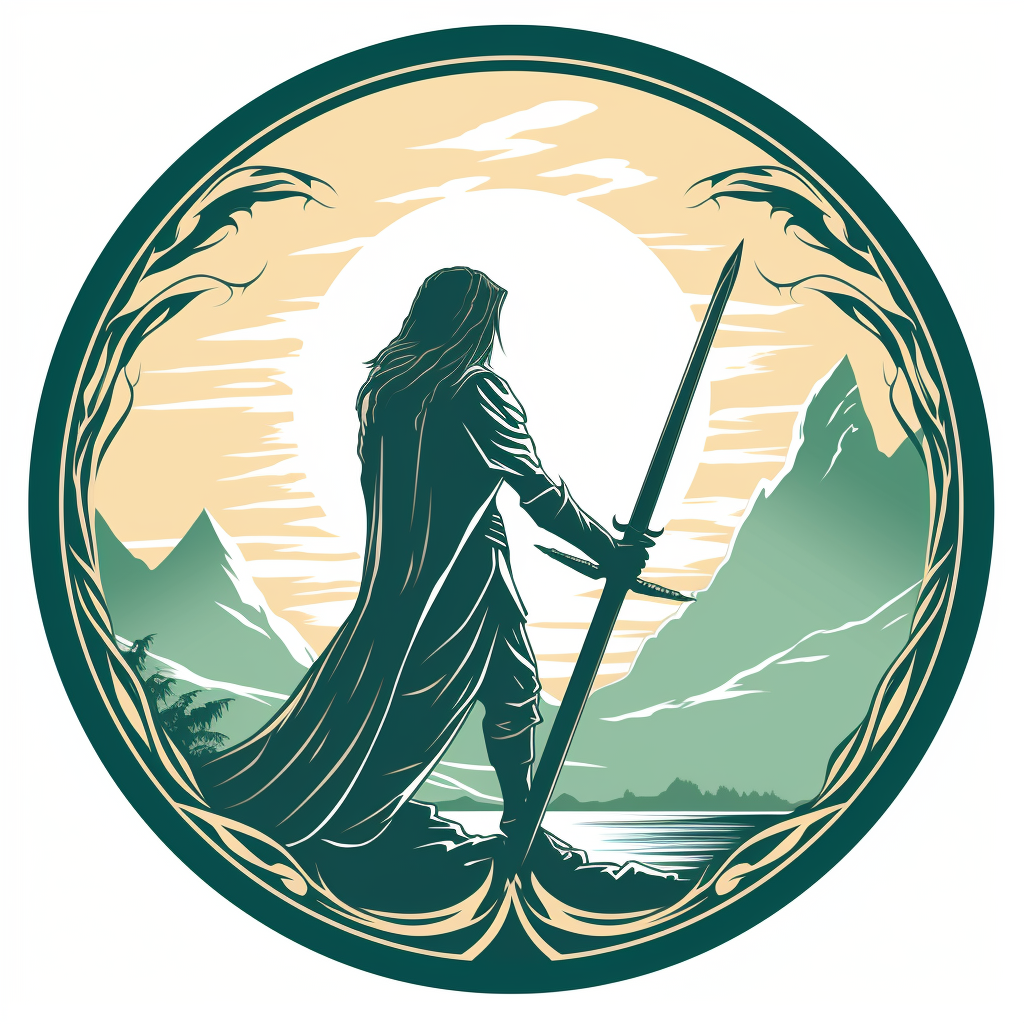 Tolkien Elf with Long Spear Logo