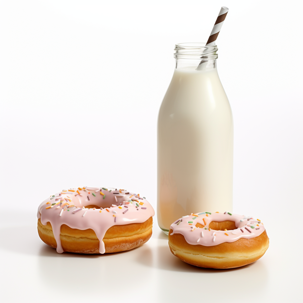 Straw in Doughnut Milk Packaging