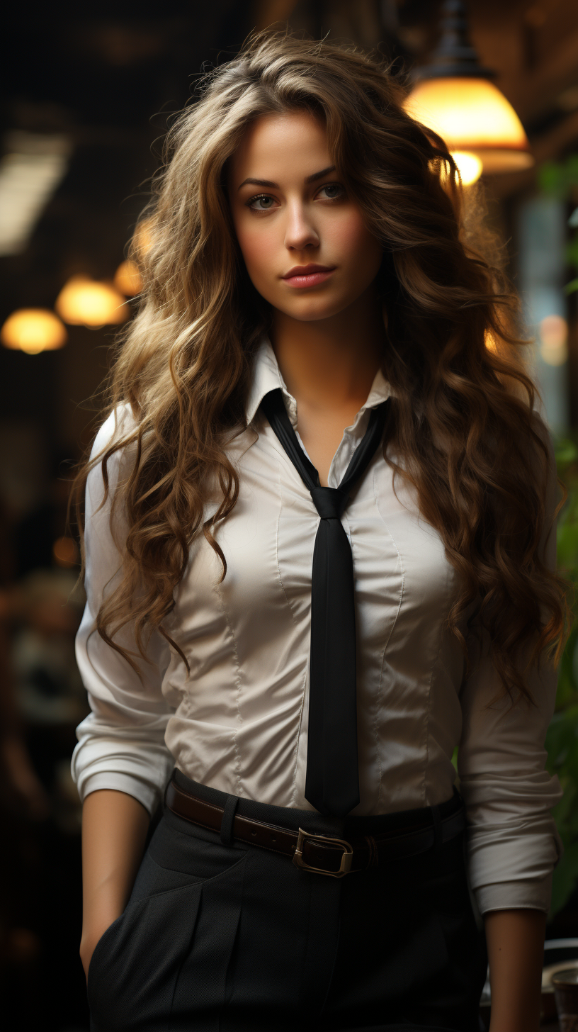 genuine beautiful white-collar woman