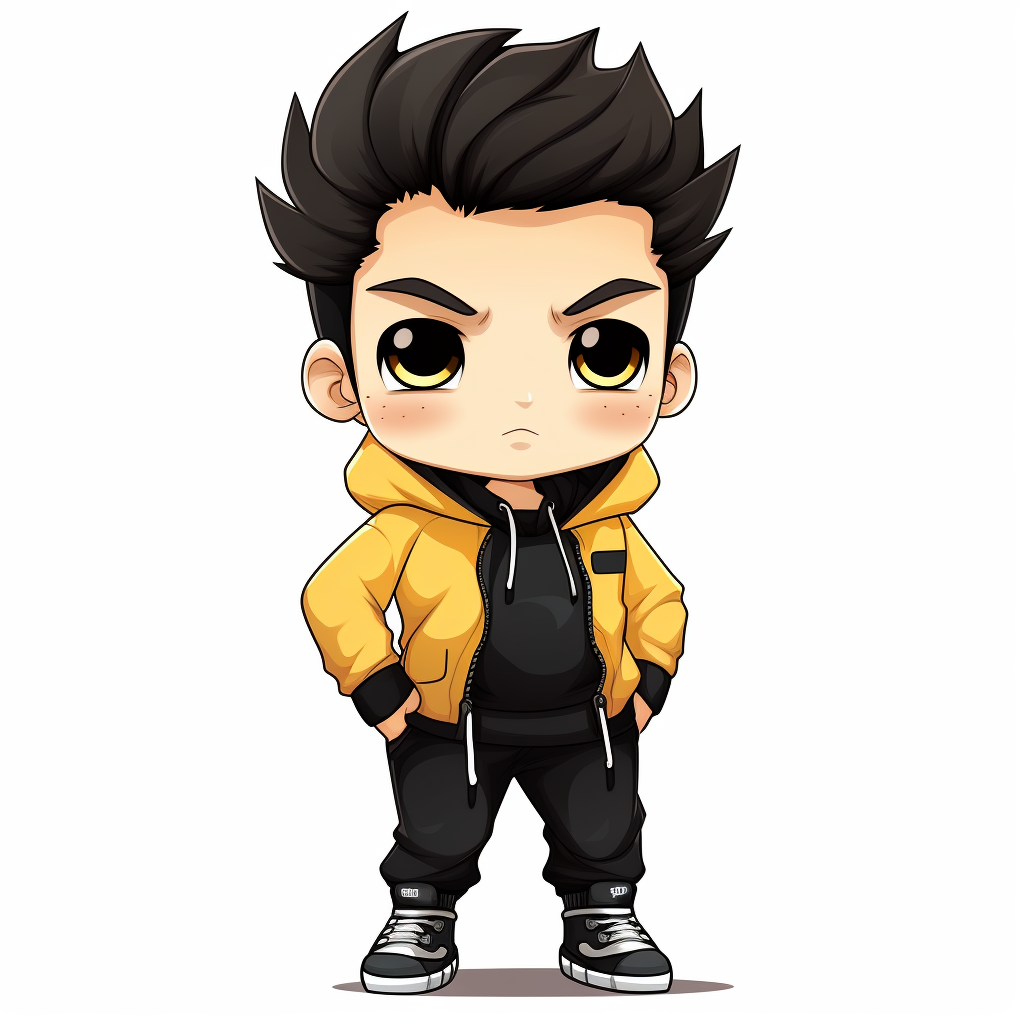 Chibi Jake from Lookism with Nose and Mouth Scar