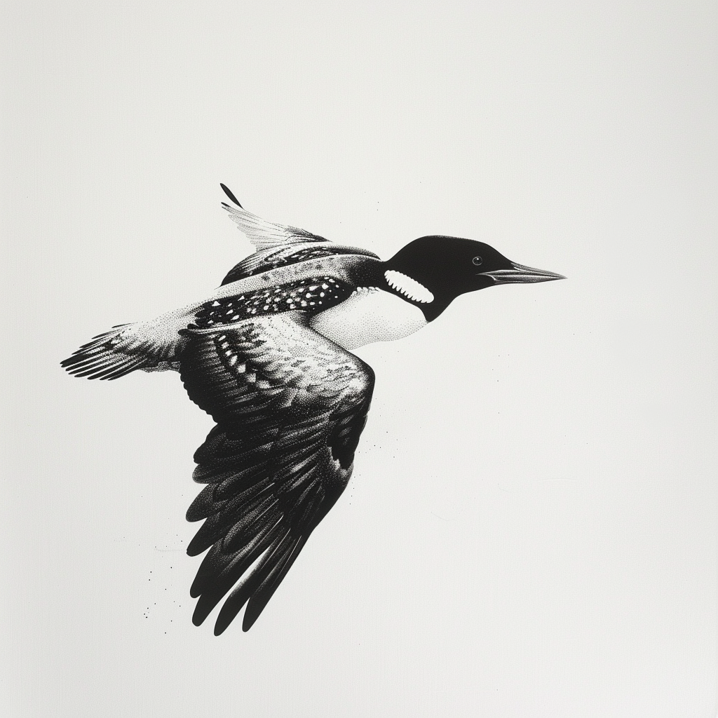 Common Loon Bird Drawing