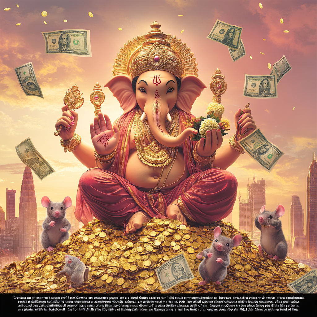 Lord Ganesha Blessing Wealth Image