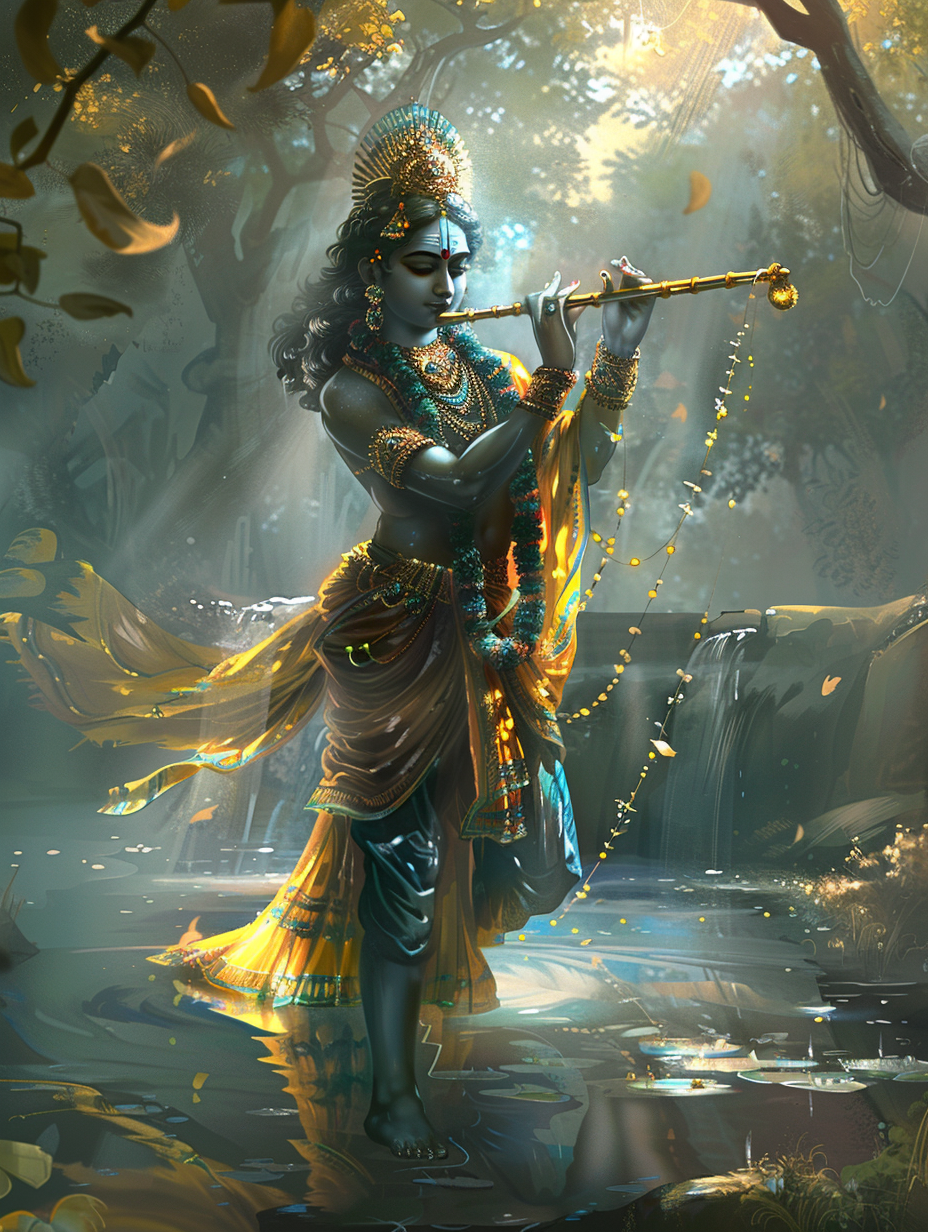 Lord Krishna in serene pose