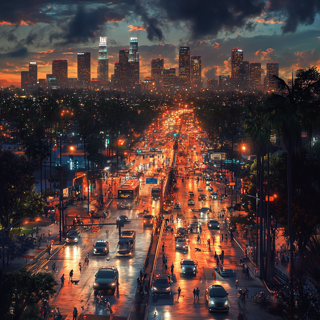 Los Angeles 2024 Night Scene