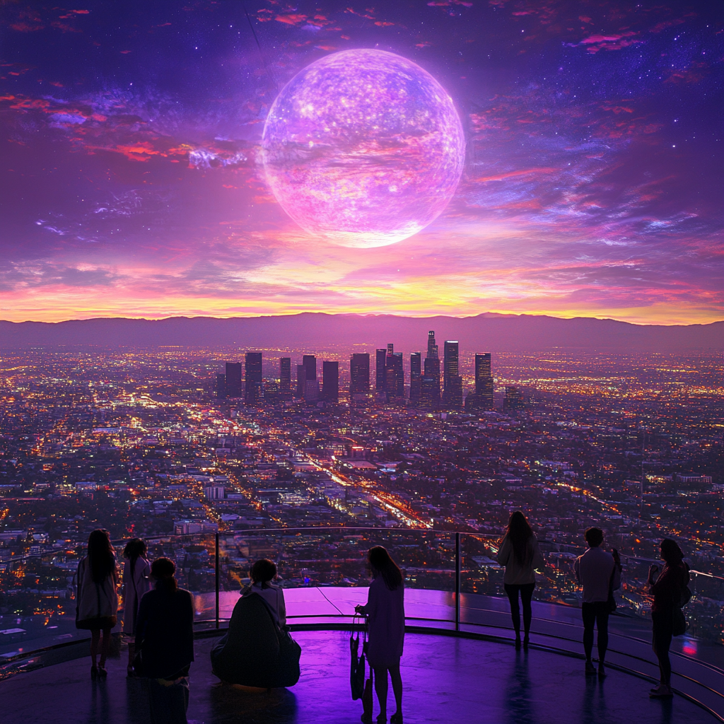 futuristic Los Angeles city view