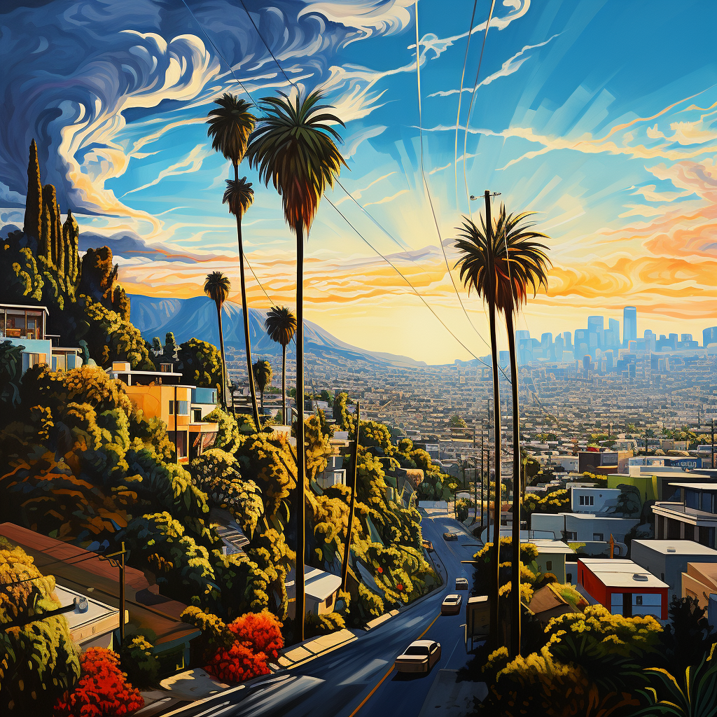 Beautiful Los Angeles Landscape Painting