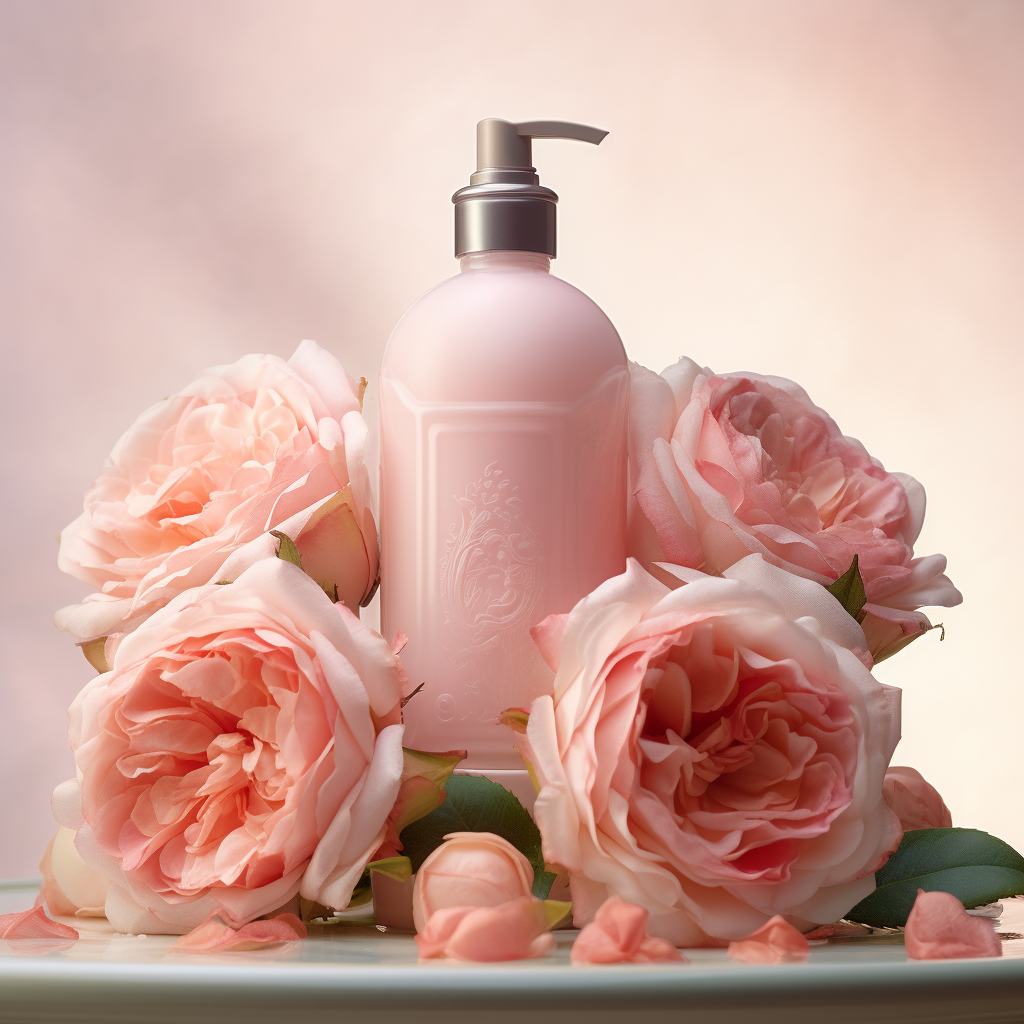 Beautiful Lotion and Roses Art