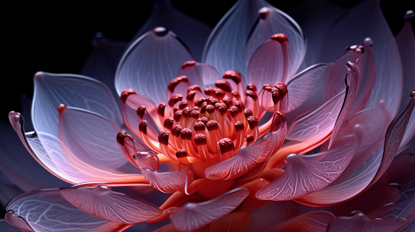 Macro shot of delicate LOTUS steman