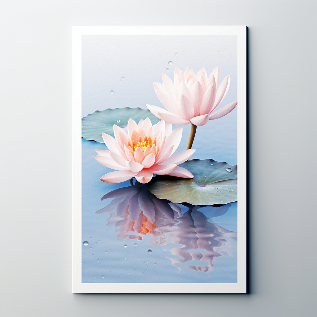 Lotus watercolour poster art