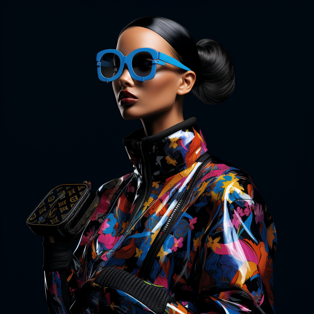 Stylish Louis Vuitton Glasses on Black Model