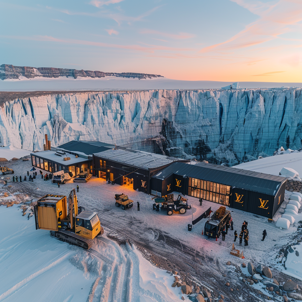 Louis Vuitton Luggage in Antarctica