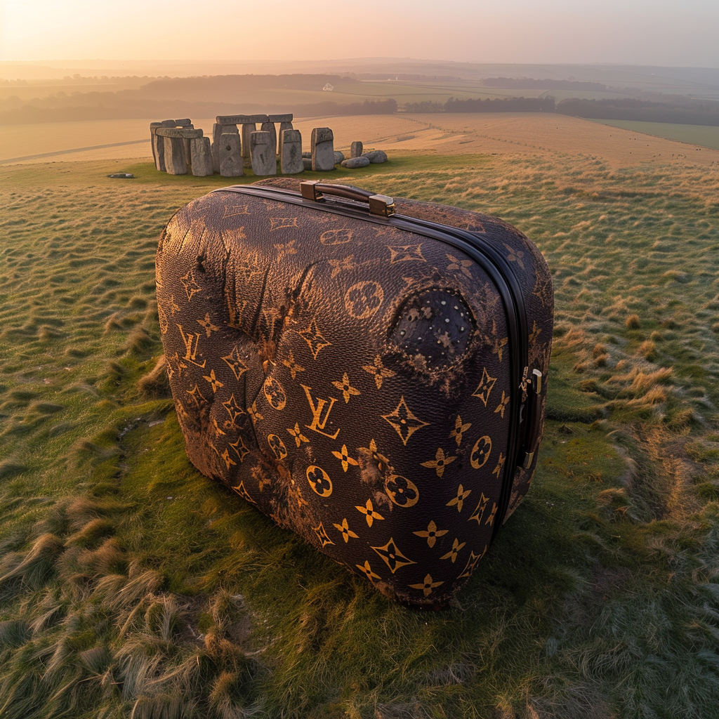 Louis Vuitton Luggage Drone View