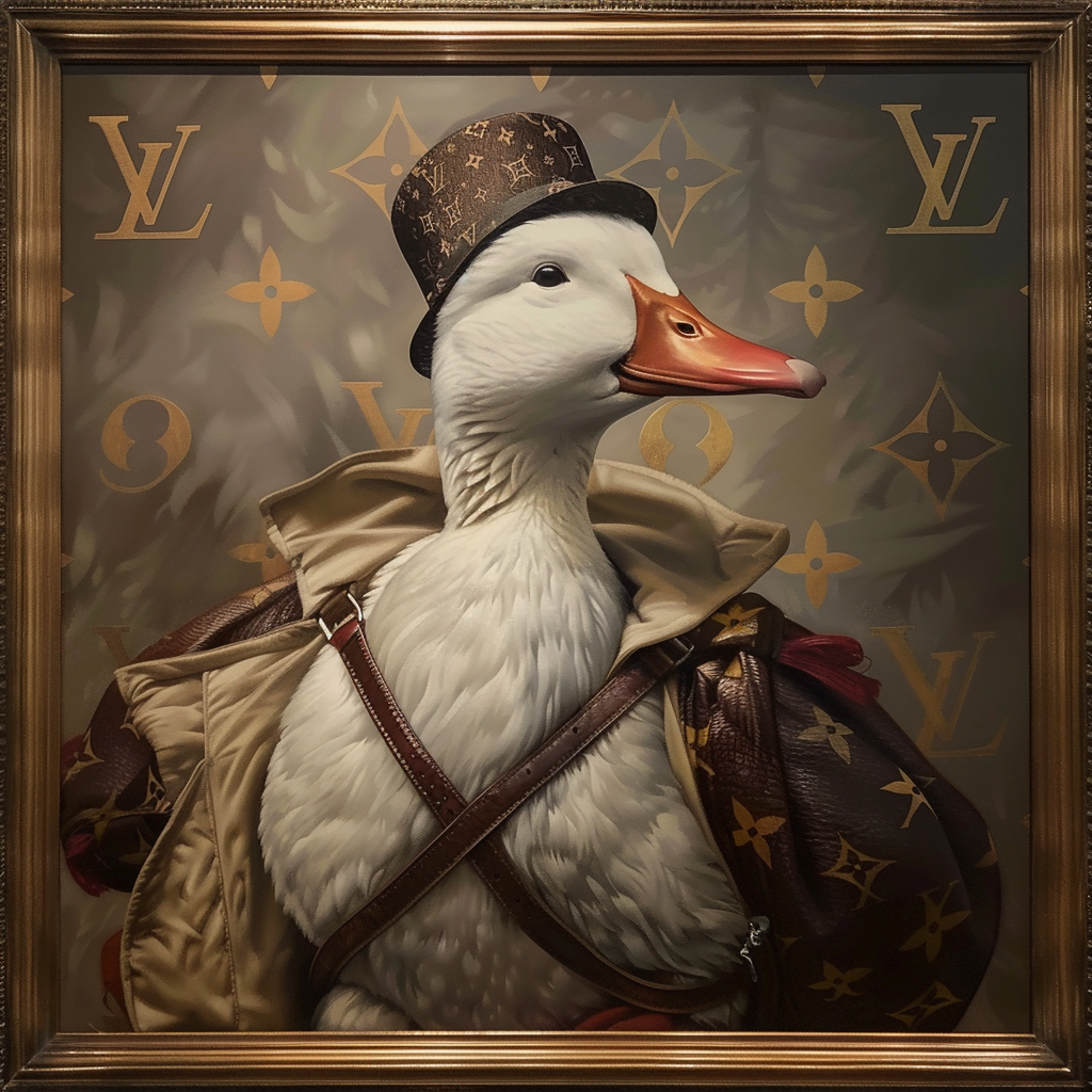 Louis Vuitton White Duck Elon Musk