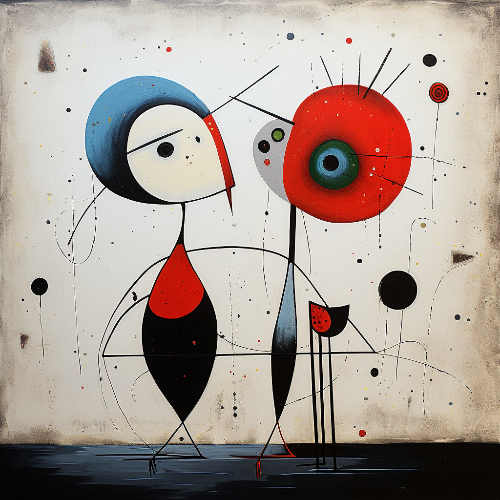 Vibrant representation of love by Joan Miró