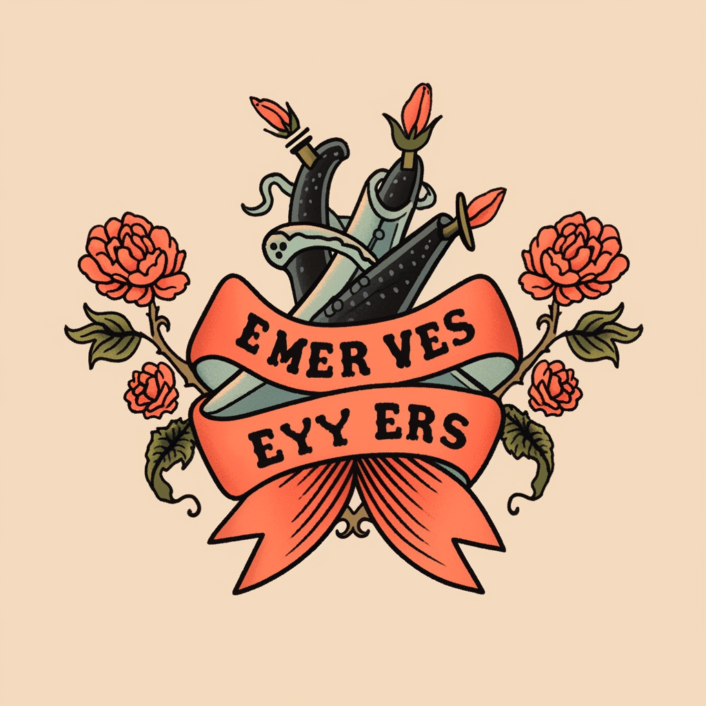 Classic Love Your Enemies Tattoo Design