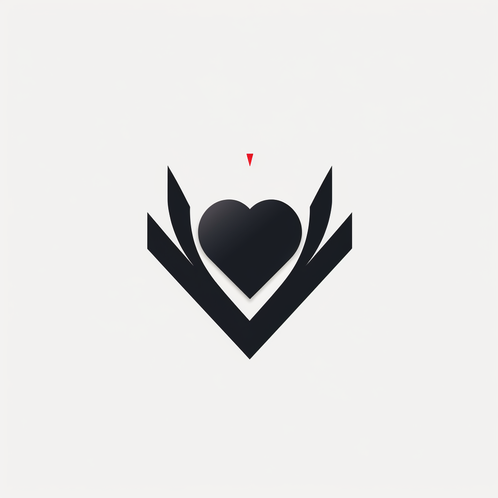 Minimalistic love logo design