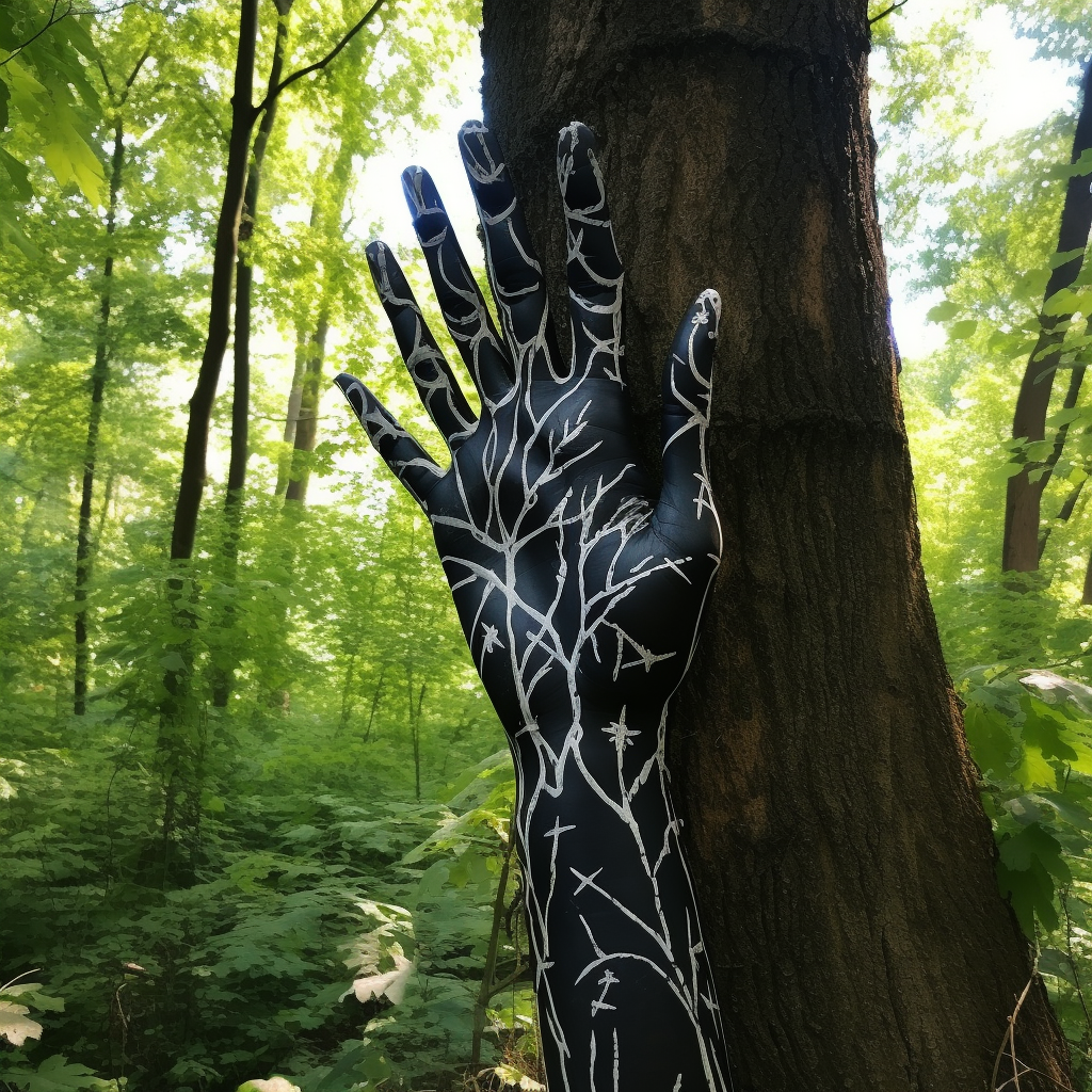 Hand-painted claw marks on mysterious woods