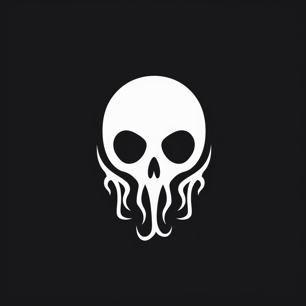 Creepy Lovecraftian Cute Skull Logo