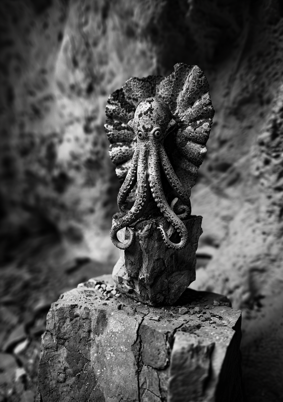 Small squid idol statue altar cave